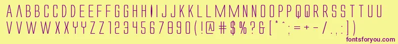 Alienleagueexpand Font – Purple Fonts on Yellow Background