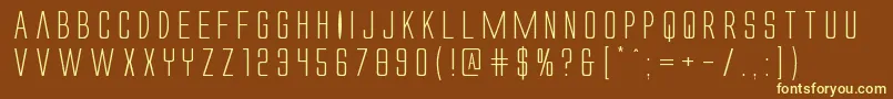 Alienleagueexpand Font – Yellow Fonts on Brown Background