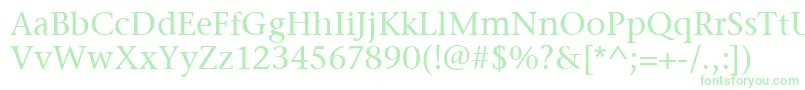 StoneSerifItcMedium Font – Green Fonts on White Background