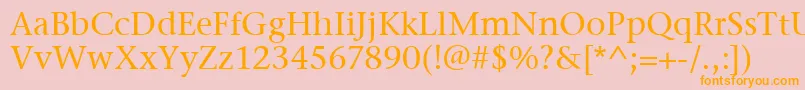 StoneSerifItcMedium Font – Orange Fonts on Pink Background