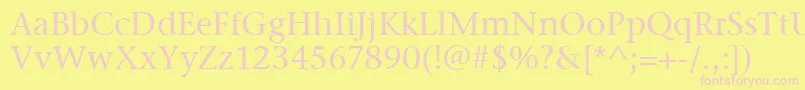 StoneSerifItcMedium Font – Pink Fonts on Yellow Background