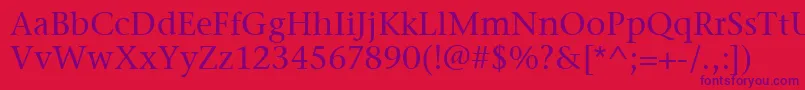 StoneSerifItcMedium Font – Purple Fonts on Red Background