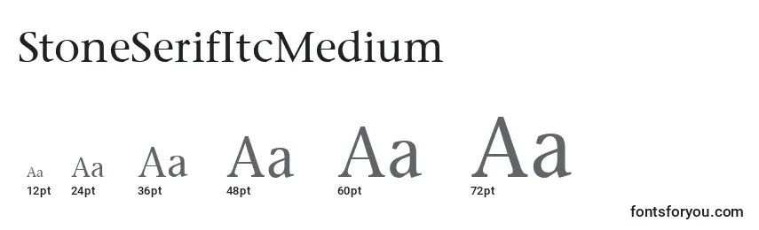 Размеры шрифта StoneSerifItcMedium