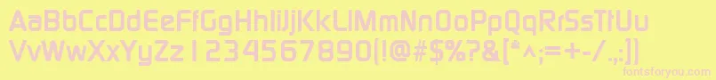 ModaerneBold Font – Pink Fonts on Yellow Background