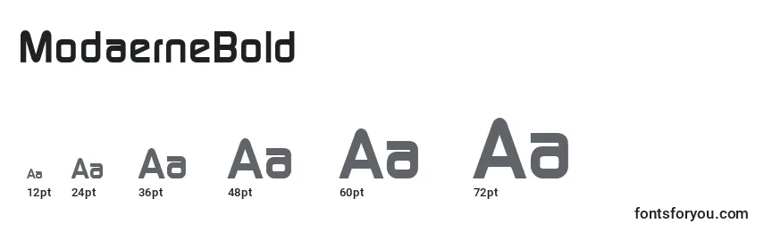 ModaerneBold Font Sizes