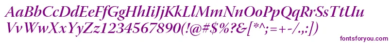 WarnockproSemibolditdisp Font – Purple Fonts on White Background