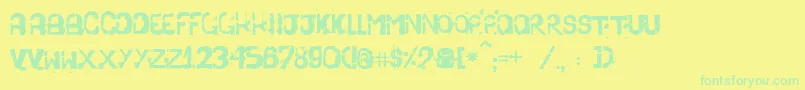 En savoir plus sur la police StencilPraVenderCF4co Police StencilPraVenderCF4co – polices vertes sur fond jaune