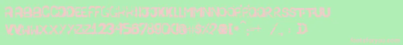 フォントStencilPraVenderCF4co – 緑の背景にピンクのフォント