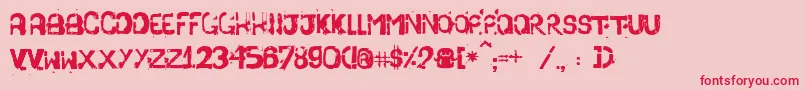 StencilPraVenderCF4co Font – Red Fonts on Pink Background