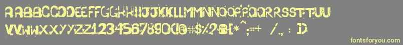 StencilPraVenderCF4co-fontti – keltaiset fontit harmaalla taustalla