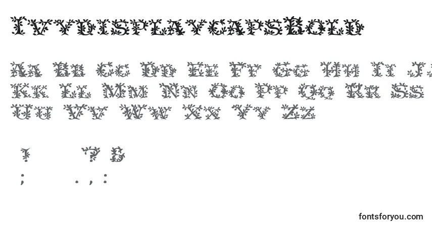 Schriftart IvydisplaycapsBold – Alphabet, Zahlen, spezielle Symbole