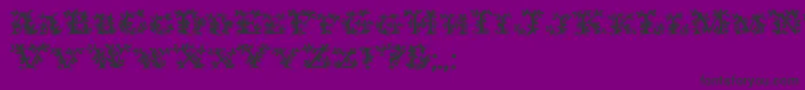 IvydisplaycapsBold-Schriftart – Schwarze Schriften auf violettem Hintergrund