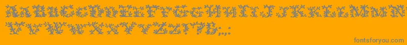 IvydisplaycapsBold Font – Gray Fonts on Orange Background