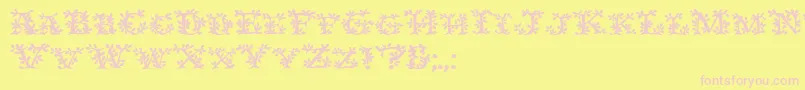 IvydisplaycapsBold Font – Pink Fonts on Yellow Background