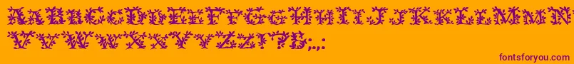 IvydisplaycapsBold Font – Purple Fonts on Orange Background