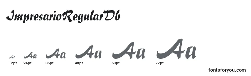 ImpresarioRegularDb Font Sizes