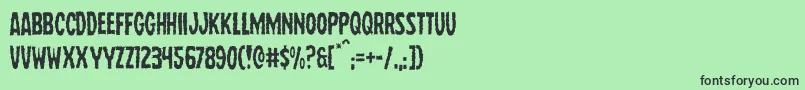 Wolfbrotherslight Font – Black Fonts on Green Background