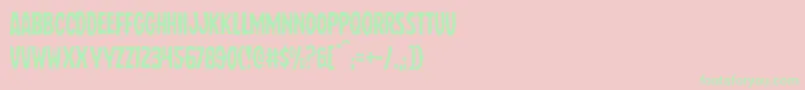 Wolfbrotherslight Font – Green Fonts on Pink Background