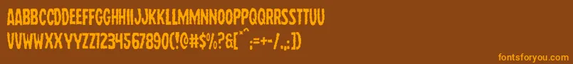 Wolfbrotherslight Font – Orange Fonts on Brown Background