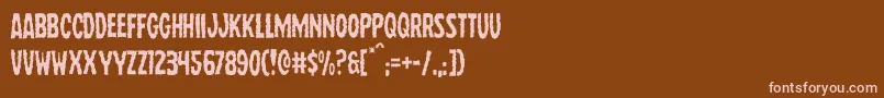 Wolfbrotherslight Font – Pink Fonts on Brown Background