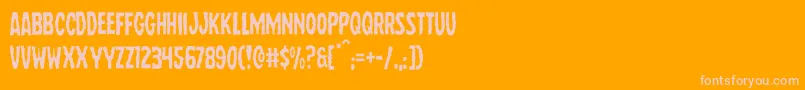 Wolfbrotherslight Font – Pink Fonts on Orange Background