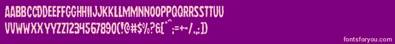 Wolfbrotherslight Font – Pink Fonts on Purple Background