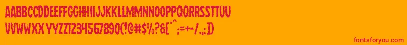 Wolfbrotherslight Font – Red Fonts on Orange Background