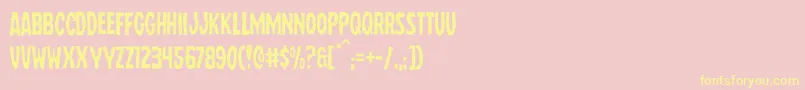 Wolfbrotherslight Font – Yellow Fonts on Pink Background
