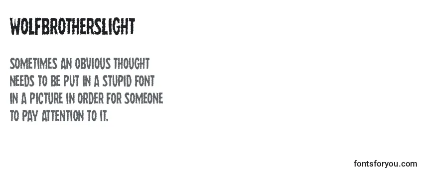 Wolfbrotherslight Font