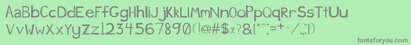 Justducky Font – Gray Fonts on Green Background