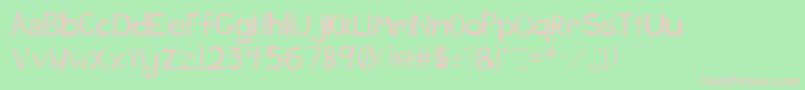 Justducky Font – Pink Fonts on Green Background