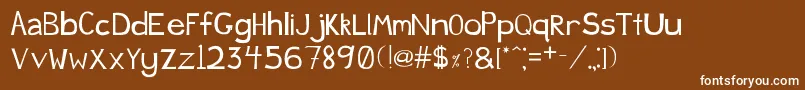 Justducky Font – White Fonts on Brown Background