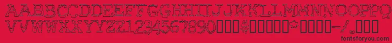 RubberBiscuitRoundOutline Font – Black Fonts on Red Background