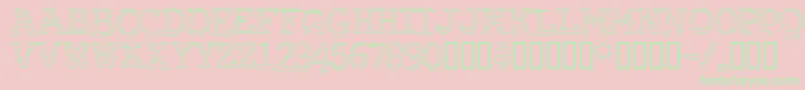 RubberBiscuitRoundOutline Font – Green Fonts on Pink Background