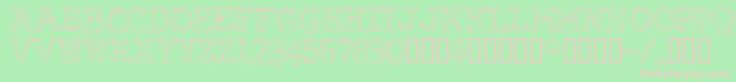 RubberBiscuitRoundOutline Font – Pink Fonts on Green Background