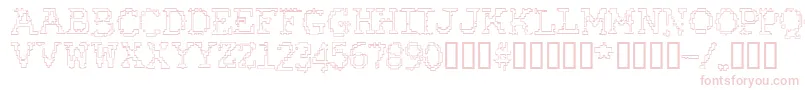 RubberBiscuitRoundOutline Font – Pink Fonts on White Background