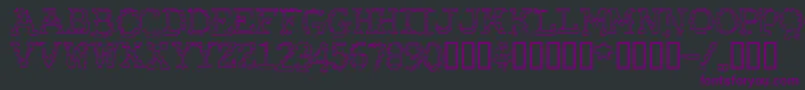 RubberBiscuitRoundOutline Font – Purple Fonts on Black Background