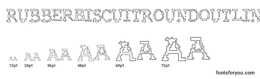 RubberBiscuitRoundOutline Font Sizes