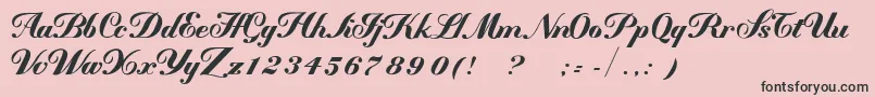 MademoiselleВ·kВ· Font – Black Fonts on Pink Background