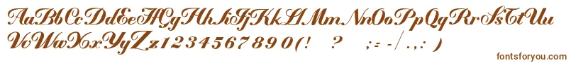 MademoiselleВ·kВ· Font – Brown Fonts on White Background