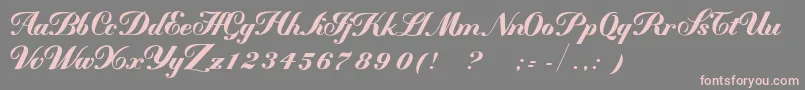MademoiselleВ·kВ· Font – Pink Fonts on Gray Background
