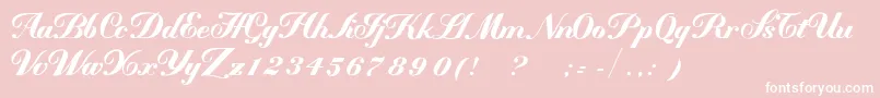 MademoiselleВ·kВ· Font – White Fonts on Pink Background