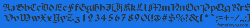 PaganiniSemibold Font – Black Fonts on Blue Background