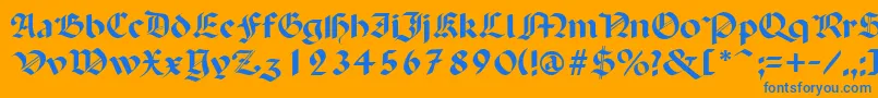 Шрифт PaganiniSemibold – синие шрифты на оранжевом фоне