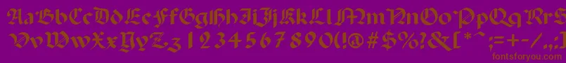 PaganiniSemibold-Schriftart – Braune Schriften auf violettem Hintergrund