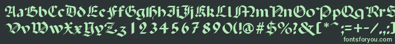 フォントPaganiniSemibold – 黒い背景に緑の文字