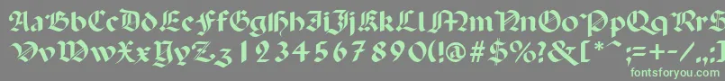 PaganiniSemibold-Schriftart – Grüne Schriften auf grauem Hintergrund
