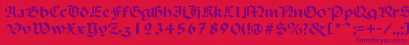 PaganiniSemibold Font – Purple Fonts on Red Background