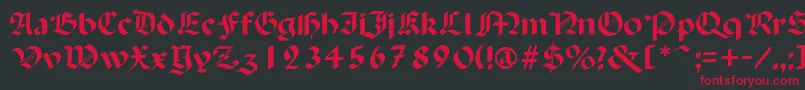 PaganiniSemibold Font – Red Fonts on Black Background