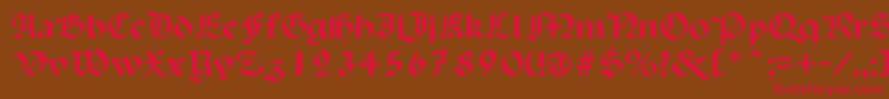 PaganiniSemibold Font – Red Fonts on Brown Background